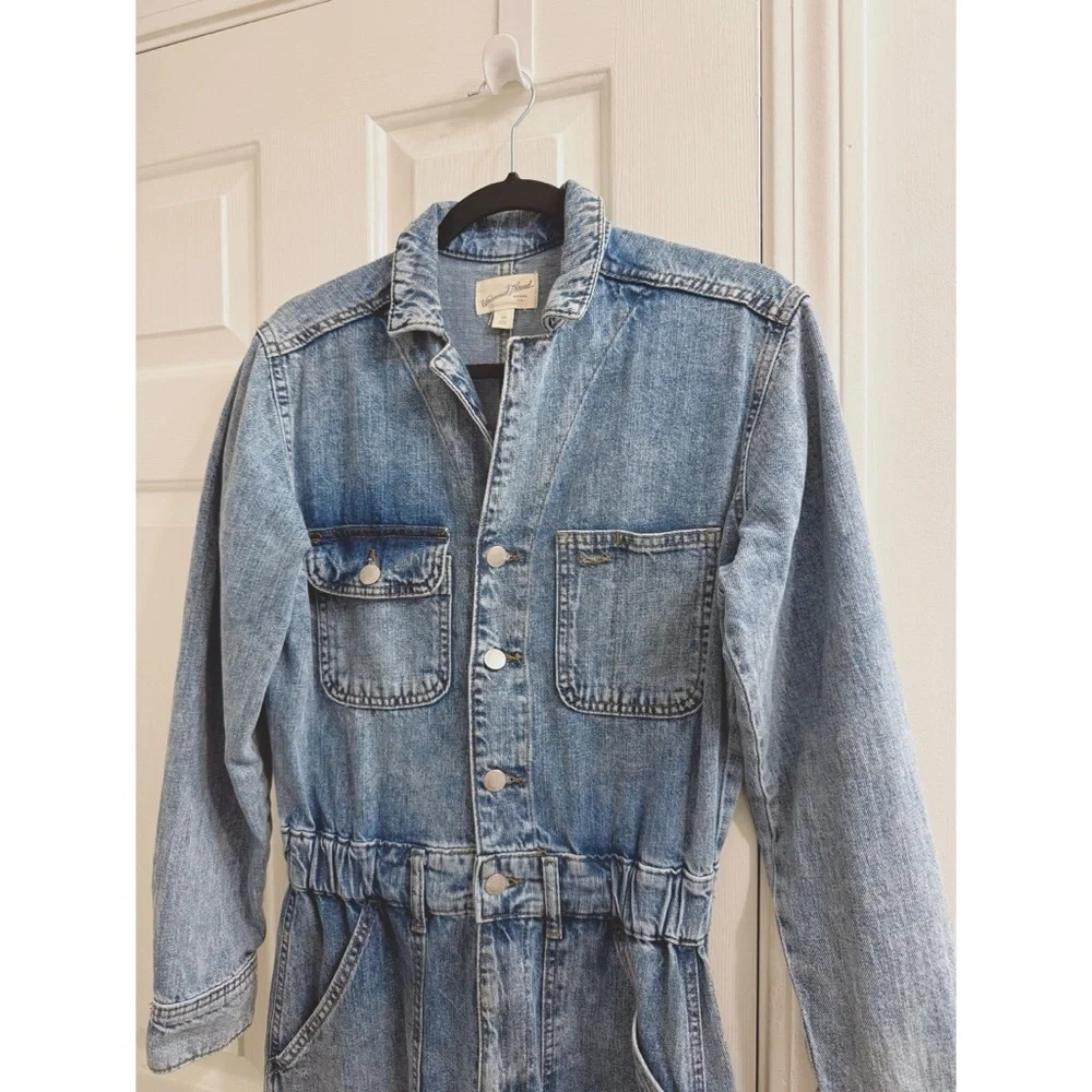 Universal Thread Long Sleeve Utility Baggy Denim Jumpsuit